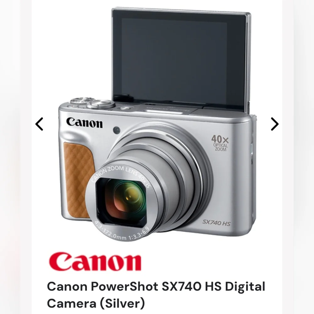 Canon PowerShot SX740 HS Digital Camera in SILVER | NWT